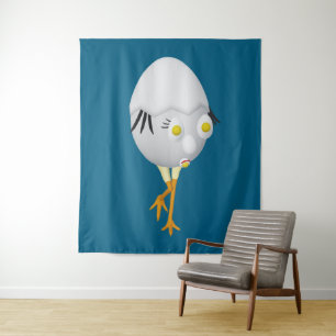RG & RA Quirky Egg Character Cute Design Tapestry
