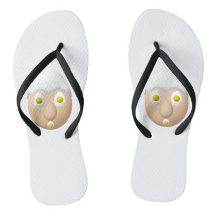 RG & RA Quirky Egg Character Cute Design  Thongs