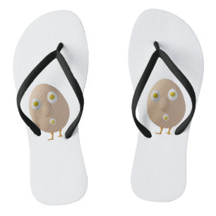 RG & RA Quirky Egg Character Cute Design Thongs