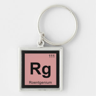 Rg - Roentgenium Chemistry Periodic Table Symbol Key Ring