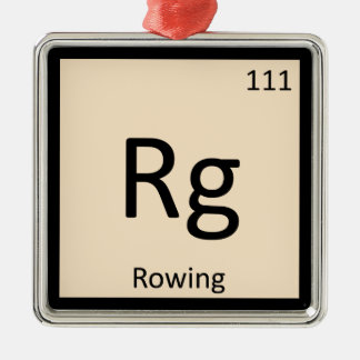 Rg - Rowing Sports Chemistry Periodic Table Symbol Metal Tree Decoration