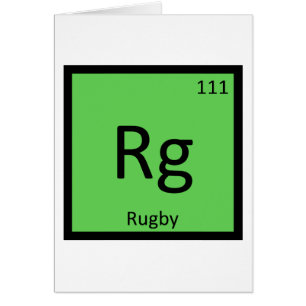 Rg - Rugby Sports Chemistry Periodic Table Symbol