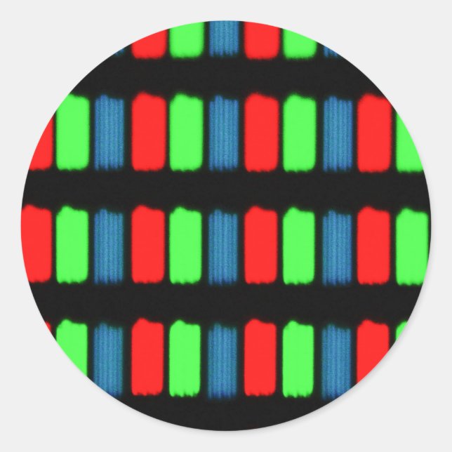 RGB LCD display micrograph Classic Round Sticker (Front)