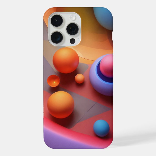 RGB Luminogram Geometric Shapes – Volumetric 3D iPhone Case (Back)