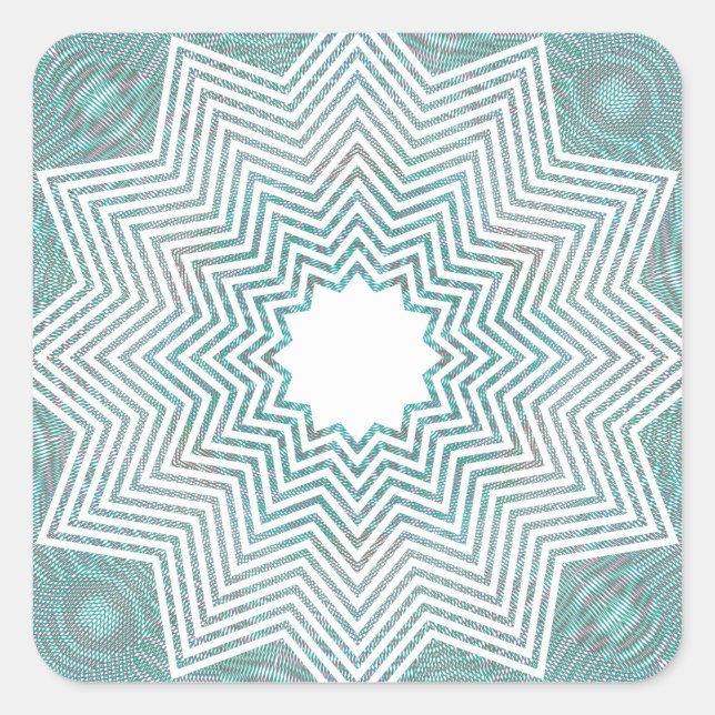 RGB Pattern Flake Square Sticker (Front)