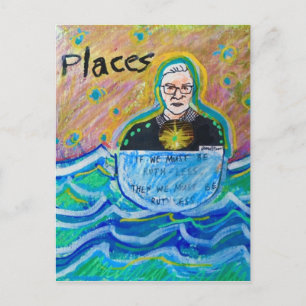 RGB Ruth Bader Ginsburg  If we must be Ruth less Postcard