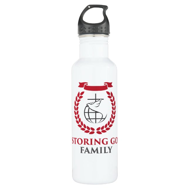 RGF 24oz White Steel Water Bottle (Front)