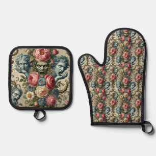 Rhapsody Road – Gothic Victorian Oven Mitt & Pot Holder Set