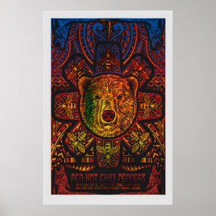 RHCP REPRODUCTION Gig Poster Matte  Art Print. Red