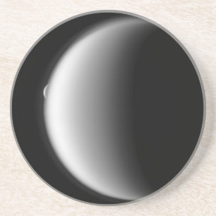 Rhea Emerges from Titan Sandstone Coaster