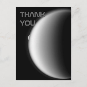 Rhea Emerges from Titan Thank You Postcard