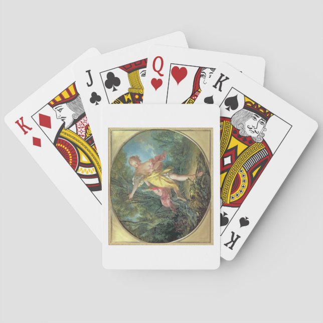 Rhea Sylvia fleeing from the Wolf, 1756 Playing Cards (Back)