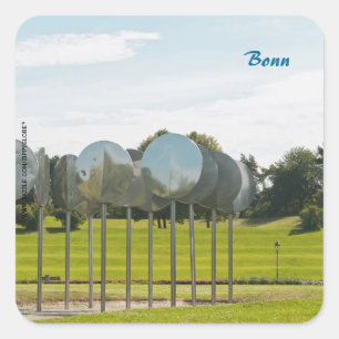Rheinaue Park in Bonn Square Sticker