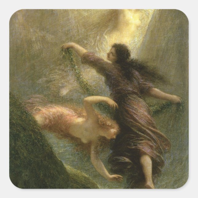 Rheingold, first scene, 1888 square sticker (Front)