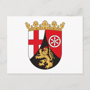 Rheinland Pfalz Coat of Arms Postcard