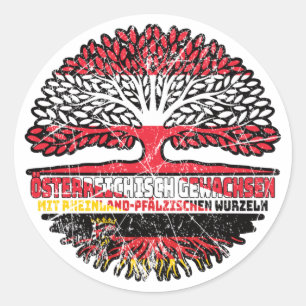 Rheinland-Pfalz Rheinland-Pfälzisch Österreich Classic Round Sticker