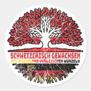Rheinland-Pfalz Schweizer Schweiz Baum Classic Round Sticker
