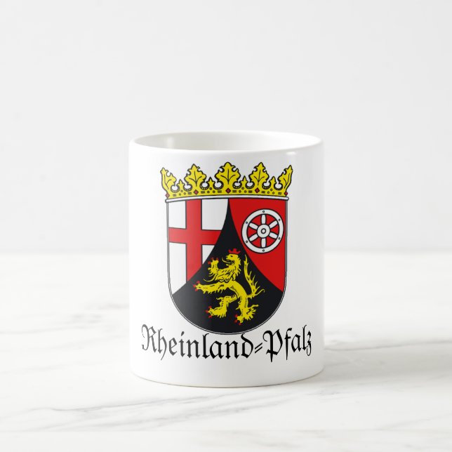 Rheinland-Pfalz Wappen Coat of Arms Coffee Mug (Center)