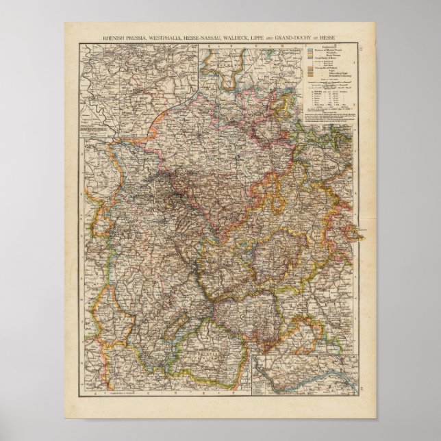 Rhenish Prussia, Westphalia, HesseNassau Poster (Front)