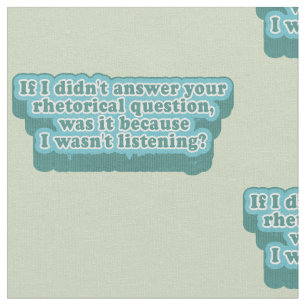 Rhetorical Questions Funny Grammar Fabric