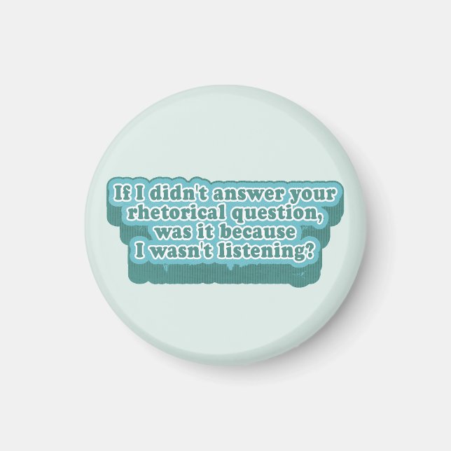 Rhetorical Questions Funny Grammar Magnet (Front)