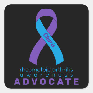 Rheumatoid Arthritis Advocate Black Square Sticker