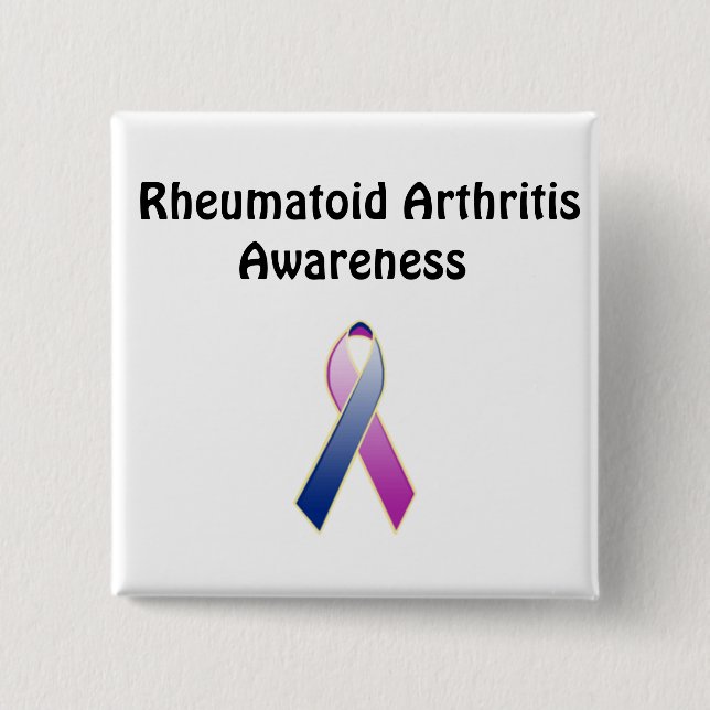 Rheumatoid Arthritis Awareness 15 Cm Square Badge (Front)