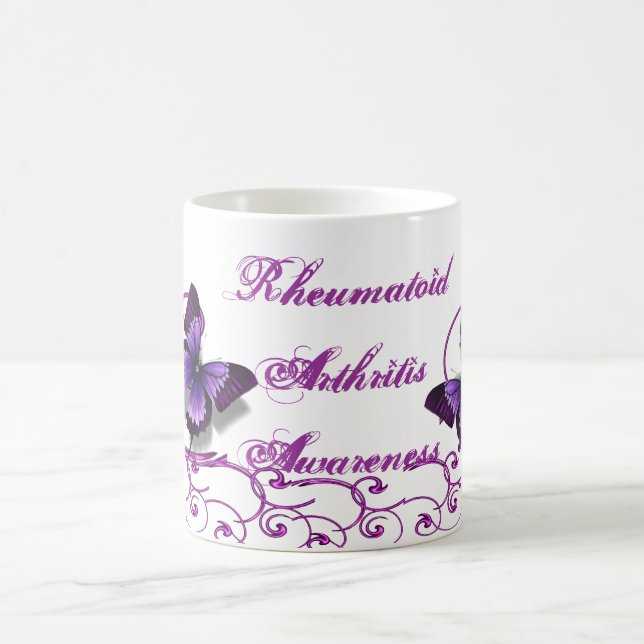 Rheumatoid Arthritis Awareness Butterfly Mug (Center)