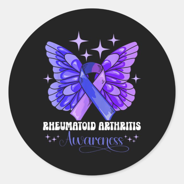 Rheumatoid Arthritis Awareness  Classic Round Sticker (Front)