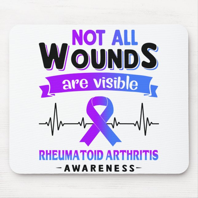 Rheumatoid Arthritis Awareness Month Ribbon Gifts Mouse Pad (Front)