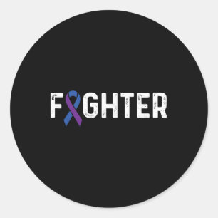 Rheumatoid Arthritis Awareness Ribbon Ra Fighter Classic Round Sticker