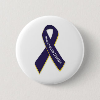 Rheumatoid Disease Awareness Ribbon 6 Cm Round Badge