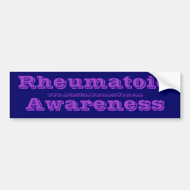 RheumatoidAwareness - in the RA awareness colours! Bumper Sticker (Front)