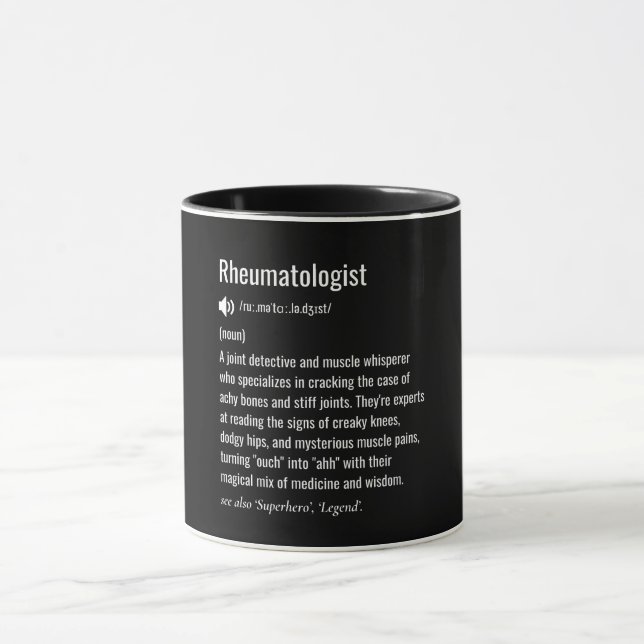 Rheumatologist definition mug (Center)