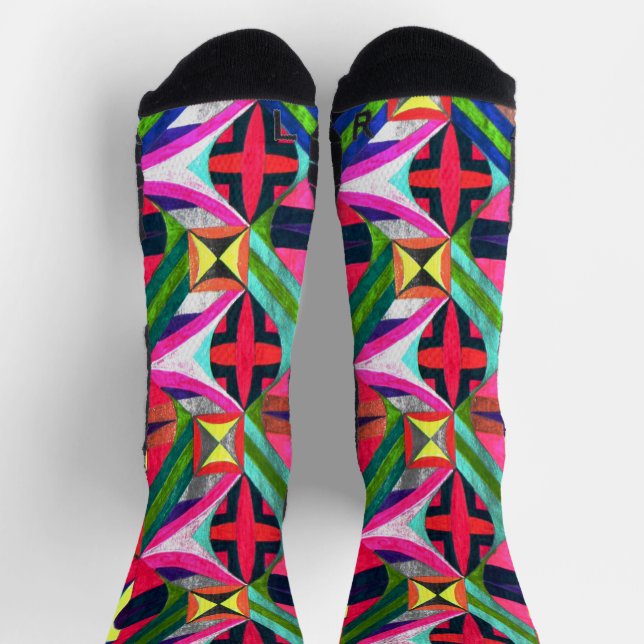 RHF-Kaleidoscope Grid Socks (Top)
