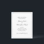 Rhianna Traditional Wedding Save the Date<br><div class="desc">Traditional style wedding save the date featuring a simple and minimal design with your names in an elegant script and your event details in a classic serif font.</div>