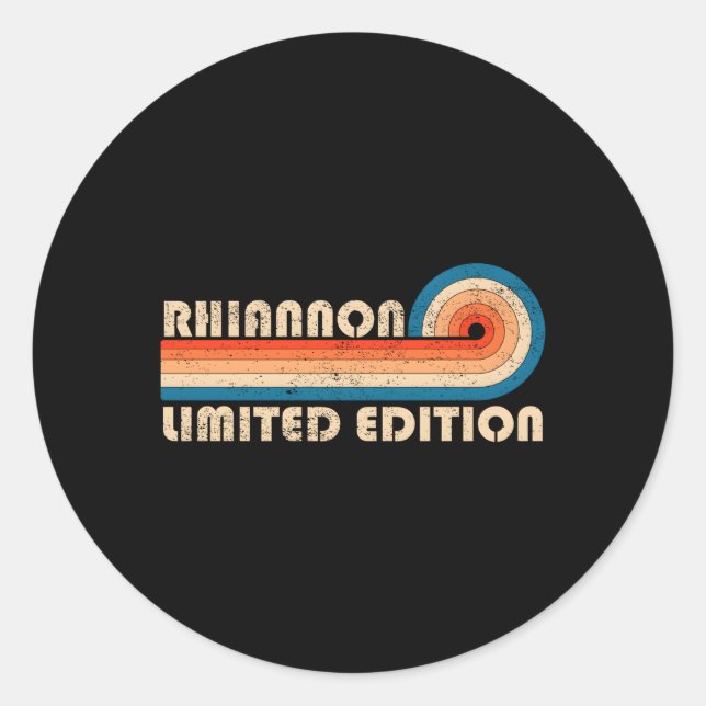 Rhiannon Name Personalised Classic Round Sticker (Front)