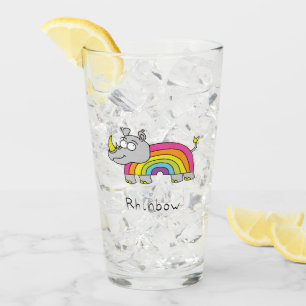 Rhinbow Rhino Rainbow Glass Cup