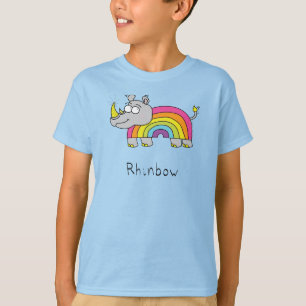 Rhinbow Rhino Rainbow Kid's Boy's T-Shirt