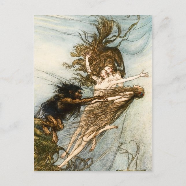 Rhine Maidens and Alberich Postcard (Front)