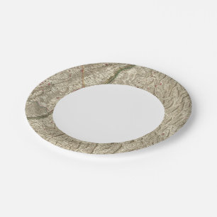 Rhine River Valley, France Paper Plate