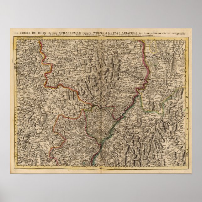 Rhine River Valley in Germany and France Poster (Front)