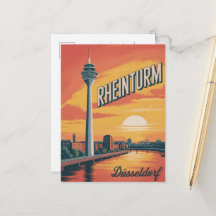 Rhine Tower Dusseldorf Rheinturm german gift Postcard