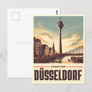Rhine Tower Dusseldorf Rheinturm german gift Postcard