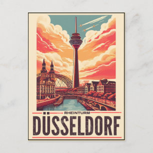 Rhine Tower Dusseldorf Rheinturm german gift Postcard