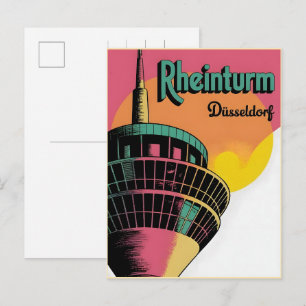 Rhine Tower Dusseldorf Rheinturm german gift Postcard