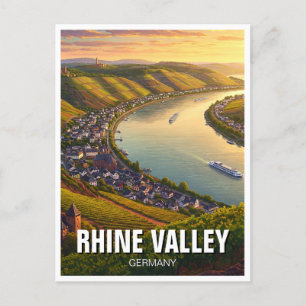 Rhine Valley Germany Travel Postcard