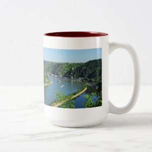 Rhine Valley to the Loreley Two-Tone Coffee Mug