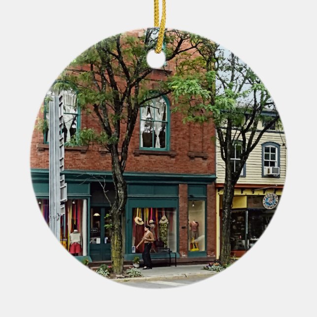 Rhinebeck NY - Market Street Ceramic Ornament (Front)