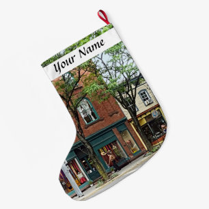 Rhinebeck NY - Market Street Large Christmas Stocking